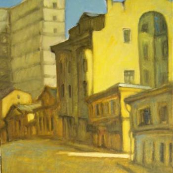Painting titled "Moscou.La rue Troub…" by Inna Skliarevskaia, Original Artwork