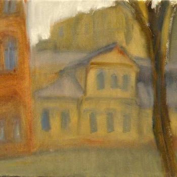 Painting titled "La maison et l'arbr…" by Inna Skliarevskaia, Original Artwork