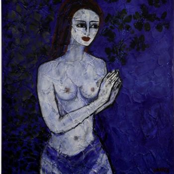 Картина под названием "Blue Ivory" - Innox, Подлинное произведение искусства, Акрил
