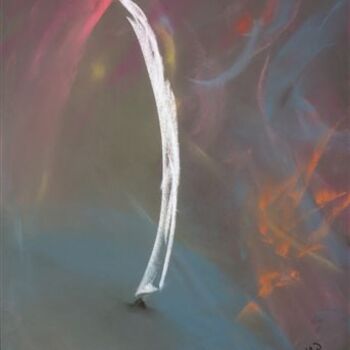 Painting titled "Voilier astral" by Ino, Original Artwork