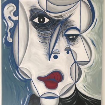 Malerei mit dem Titel "Portrait de joseph…" von David Josset, Original-Kunstwerk, Acryl