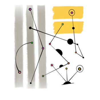 Digital Arts titled "Connections 8" by Inta Leora, Original Artwork, Digital Painting