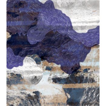 Arte digitale intitolato "Ocean Stones 3" da Inta Leora, Opera d'arte originale, Pittura digitale
