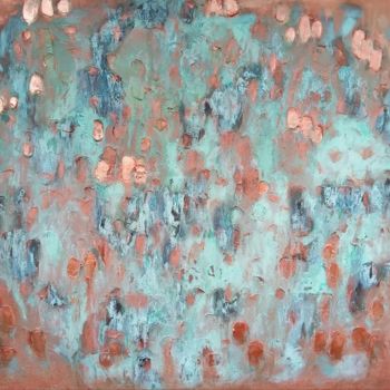Pittura intitolato "Copper Landscape, i…" da Tanya Kreymer, Opera d'arte originale, pigmenti
