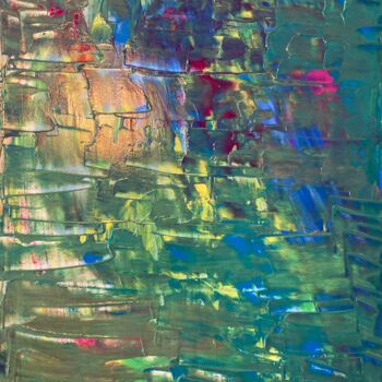 Картина под названием "Rain forrest" - Philippe Collinet, Подлинное произведение искусства, Акрил Установлен на Деревянная р…