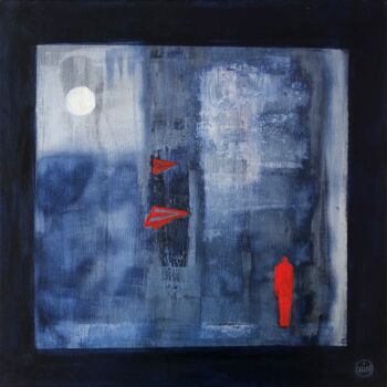 Peinture intitulée "Night touch #5 in B…" par Intuinna, Œuvre d'art originale, Acrylique