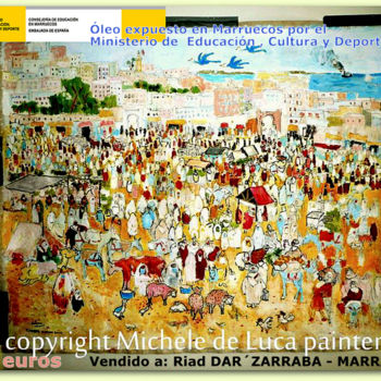 Pintura titulada "Tanger souk" por F. G., Obra de arte original