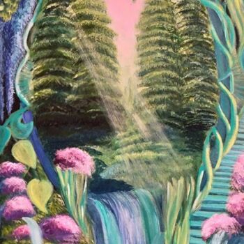 Peinture intitulée "The portal to magic…" par Invinci Bill Jean, Œuvre d'art originale, Huile