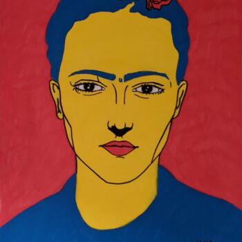 Dessin intitulée "Frida Kahlo" par Iny Ink, Œuvre d'art originale, Marqueur