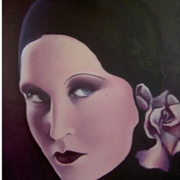 Painting titled "Brigitte Helm" by Ioana Marcoci, Original Artwork