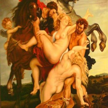 Painting titled "Rubens-"The rape of…" by Ioana Marcoci, Original Artwork