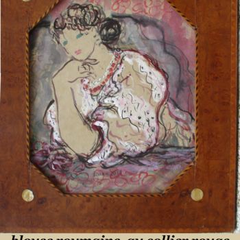 Painting titled "blouse roumaine au…" by Ioana, Original Artwork, Gouache