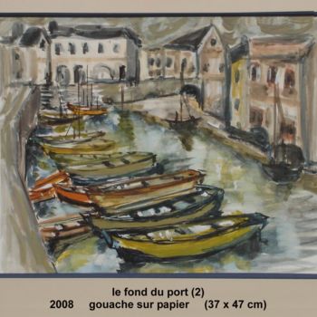 Картина под названием "le fond du port (2)" - Ioana, Подлинное произведение искусства, Масло