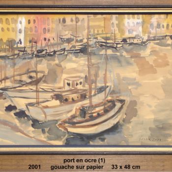 "port en ocre (1)" başlıklı Tablo Ioana tarafından, Orijinal sanat, Guaş boya