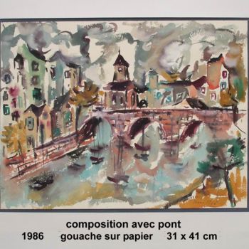 Malarstwo zatytułowany „composition avec po…” autorstwa Ioana, Oryginalna praca, Inny
