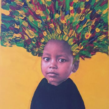 Картина под названием "child from another…" - Zanet, Подлинное произведение искусства, Акрил