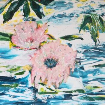 Картина под названием "" Panama Flowers"" - Iolanda Pasquali (Yo Souris), Подлинное произведение искусства, Акрил