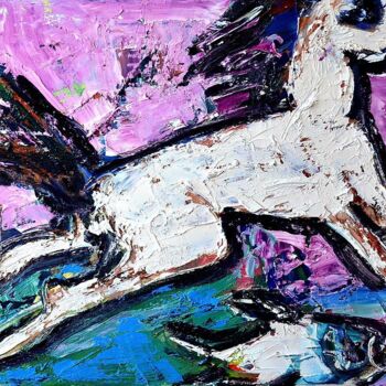 Pintura titulada "The horse" por Ion Morarescu, Obra de arte original, Oleo