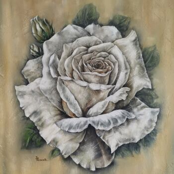Peinture intitulée "rose" par Ionel Pascar, Œuvre d'art originale, Huile