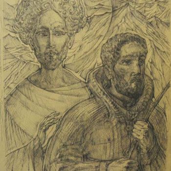 Drawing titled "Альпинист" by Sergei Petrovich Ionov, Original Artwork, Other