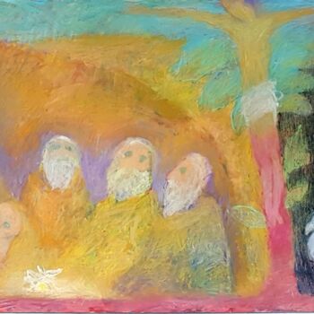 Painting titled "Not just Easter" by Ioseb Nadiradze (SOSO), Original Artwork, Oil