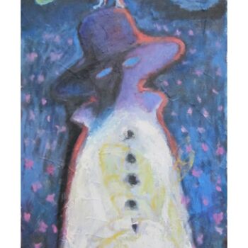 Pittura intitolato "Violet snow" da Ioseb Nadiradze (SOSO), Opera d'arte originale, Olio