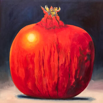 Peinture intitulée "Grand Pomegranat" par Iosef Yusupov, Œuvre d'art originale, Huile