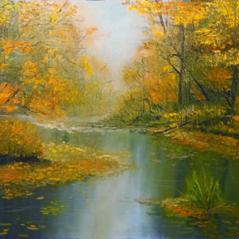 Painting titled "Autumn forest. Autu…" by Igor Pershin, Original Artwork, Oil