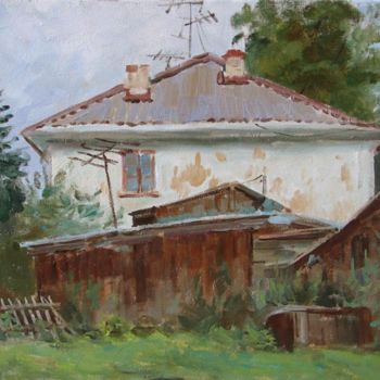 Painting titled ""В дождливый день"" by Igor Panov, Original Artwork, Oil