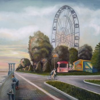 Peinture intitulée "The promenade of my…" par Irina Shopina, Œuvre d'art originale, Huile