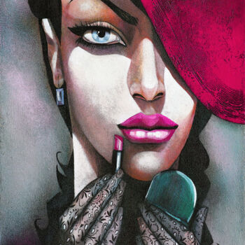 Картина под названием "Maquillage, limited…" - Ira Tsantekidou, Подлинное произведение искусства, Акрил