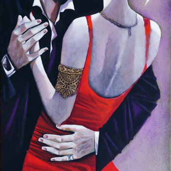 Malerei mit dem Titel "Tango" von Ira Tsantekidou, Original-Kunstwerk, Öl