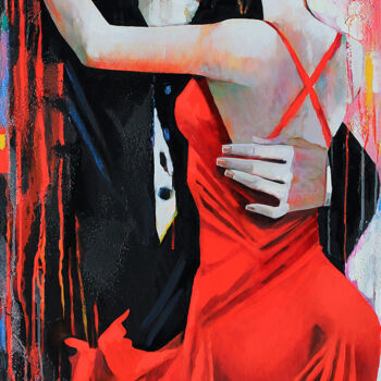 Peinture intitulée "Tango Buenos Aires" par Ira Tsantekidou, Œuvre d'art originale, Acrylique