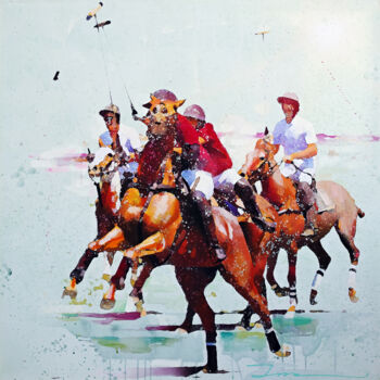 Painting titled "Polo Impressions 1,…" by Ira Tsantekidou, Original Artwork, Acrylic