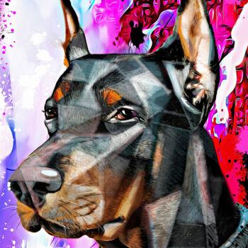 「Dog 8」というタイトルの絵画 Ira Tsantekidouによって, オリジナルのアートワーク, デジタルプリント