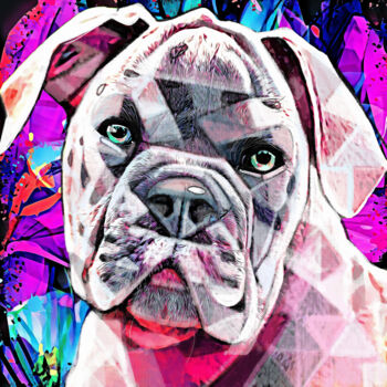 Картина под названием "Dog 14" - Ira Tsantekidou, Подлинное произведение искусства, Цифровая живопись