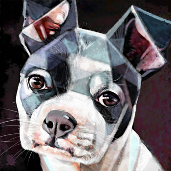 Peinture intitulée "Dog 20" par Ira Tsantekidou, Œuvre d'art originale, Peinture numérique