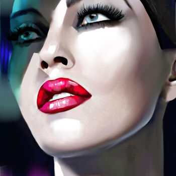 Painting titled "Megan Fox 2" by Ira Tsantekidou, Original Artwork, Digital Painting