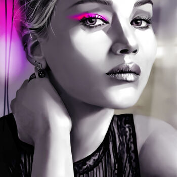 Painting titled "Jennifer Lawrence 1" by Ira Tsantekidou, Original Artwork, Digital Painting