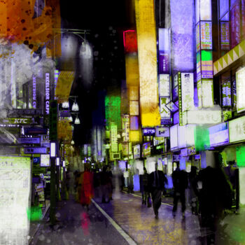 Malerei mit dem Titel "Tokio 1" von Ira Tsantekidou, Original-Kunstwerk, Digitale Malerei