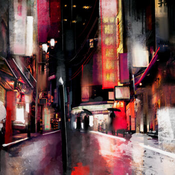 Malerei mit dem Titel "Tokio 2" von Ira Tsantekidou, Original-Kunstwerk, Digitale Malerei