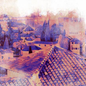 Картина под названием "Granada 1" - Ira Tsantekidou, Подлинное произведение искусства, Цифровая живопись