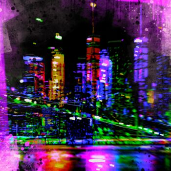 Malerei mit dem Titel "New York 1" von Ira Tsantekidou, Original-Kunstwerk, Digitale Malerei
