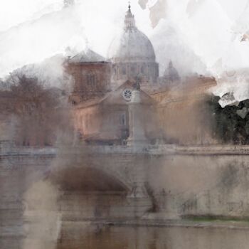 Картина под названием "Rome 1" - Ira Tsantekidou, Подлинное произведение искусства, Цифровая живопись