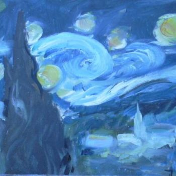 Malarstwo zatytułowany „Omaggio a Van Gogh” autorstwa Ira-Ma, Oryginalna praca, Olej