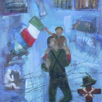 Painting titled "25 Aprile" by Ira-Ma, Original Artwork, Oil