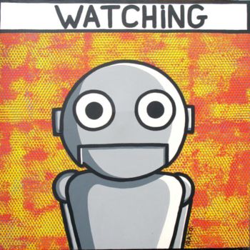 Malerei mit dem Titel "watching" von Irato75, Original-Kunstwerk