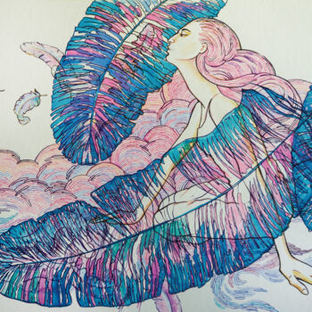 「Легкое дыхание」というタイトルの絵画 Irina Mironetsによって, オリジナルのアートワーク, 水彩画