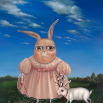 Картина под названием "Strawberry Meadow" - Irena Aizen, Подлинное произведение искусства, Масло