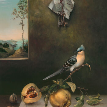 Картина под названием "Still Life with Qui…" - Irena Aizen, Подлинное произведение искусства, Масло